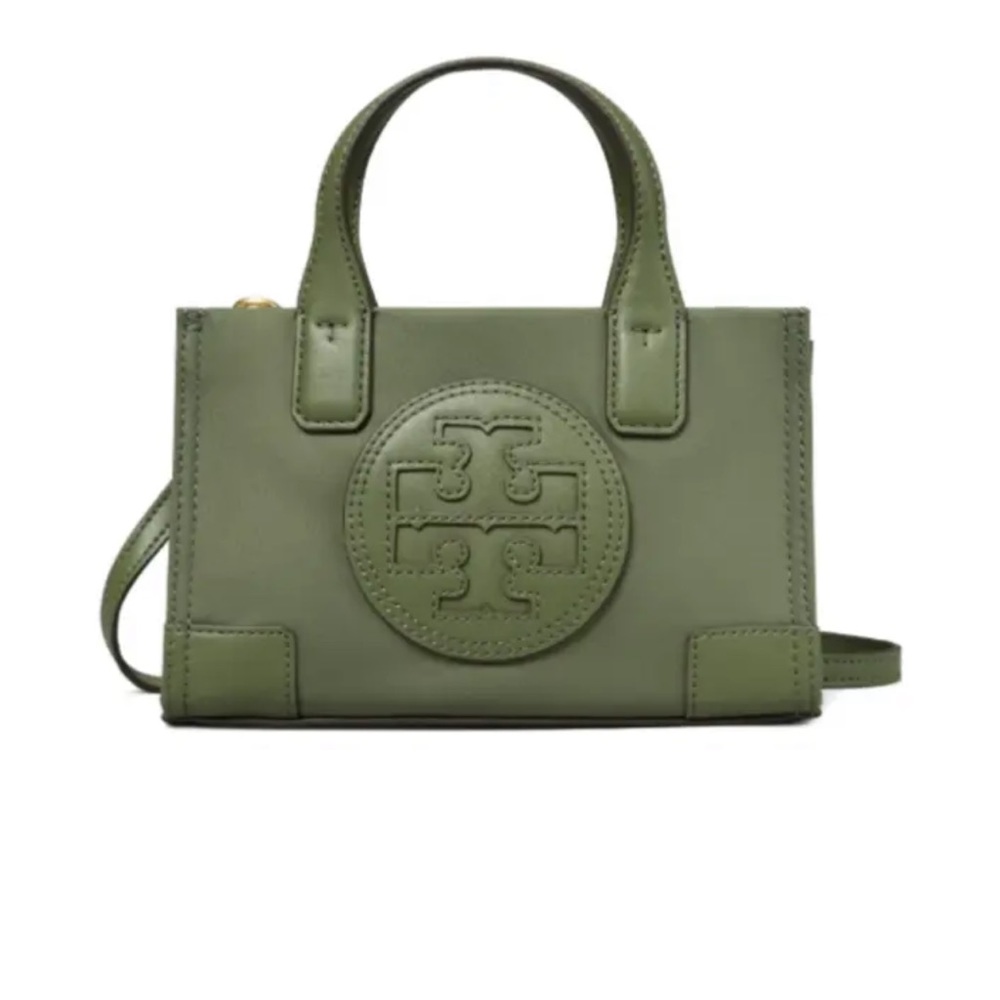 NWT Tory Burch Mini Ella Nylon Tote - Palm Leaf Green